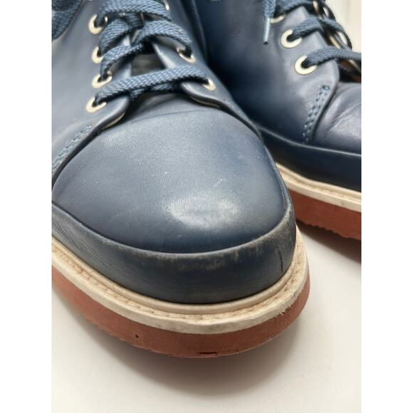Samuel Hubbard Men\'s 9 Founder Leather Derby Oxford Shoes Blue Reg $295 Walking main image 8